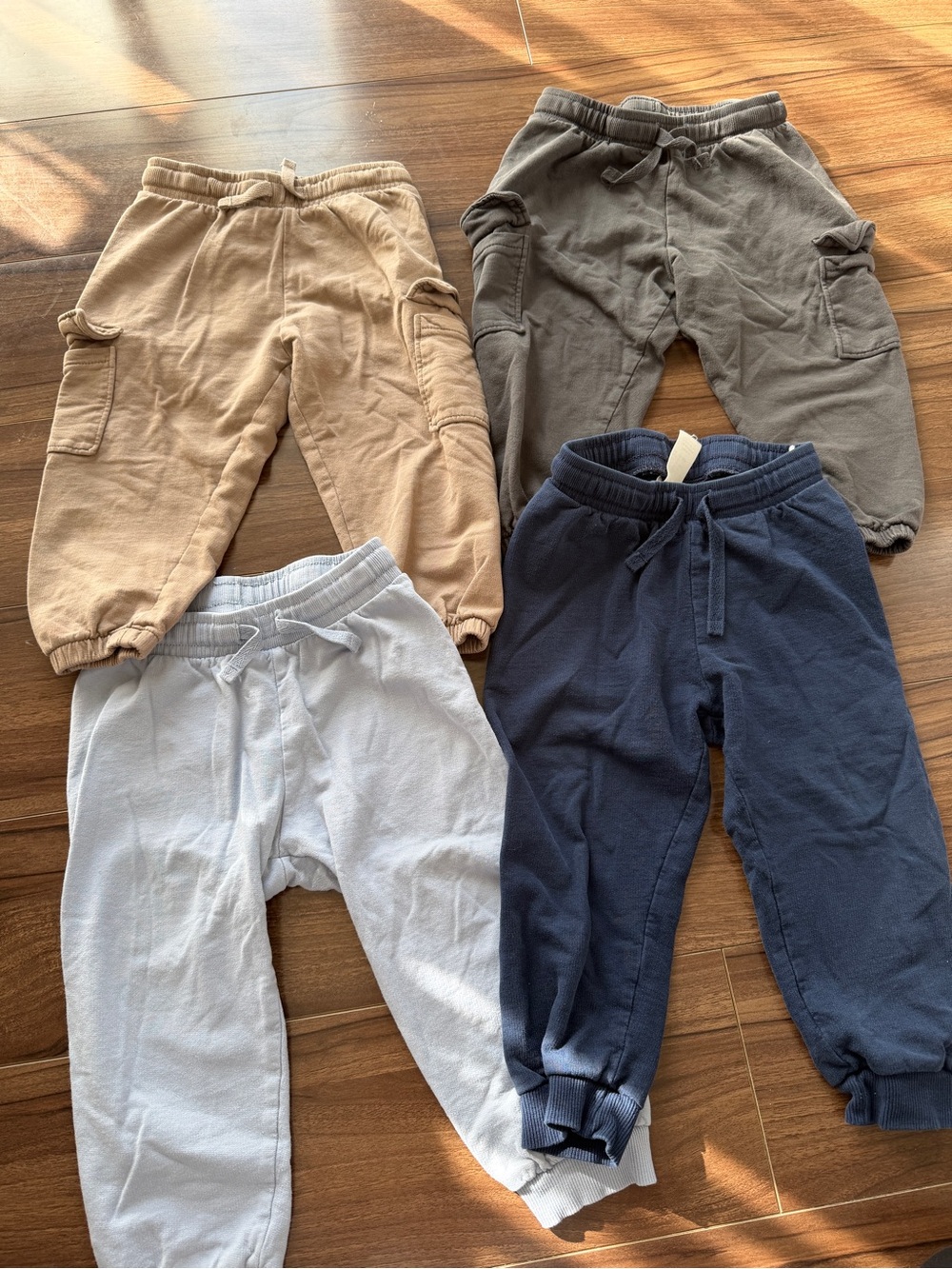 H&M Kids Sweatpants Set - Beige, Gray, Navy, Light Gray